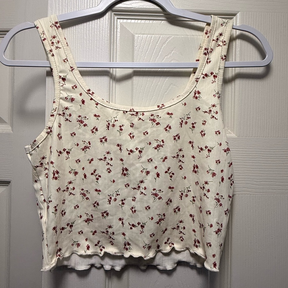 Floral Cream Tank Top